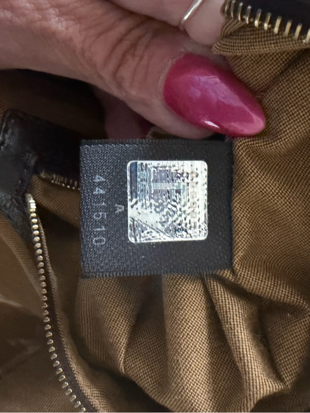 Fendi Black and Brown FF Zucca Shoulder Bag with Logo Charm - Picture 9 of 16